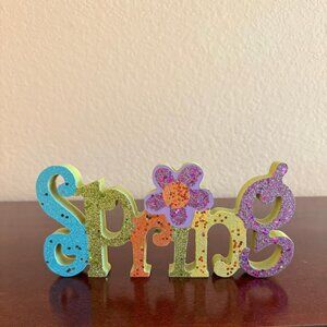 "Spring" Wood Decor